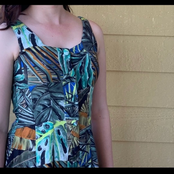 Vintage Safari Print Button Down Romper - Picture 2 of 6